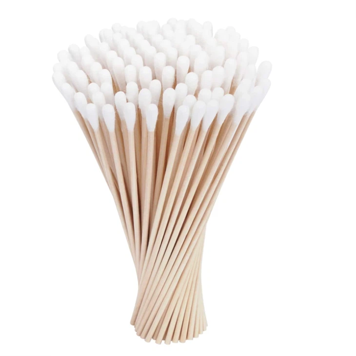 Medical Cotton Plastic Wooden Tipped Applicator Bag Package Sterile Cotton Swabs